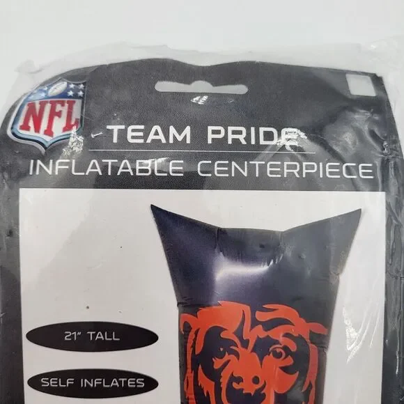 Chicago Bears Table Top Inflatable 21" Self Inflates Re-Usable Lights Up - Picture 2 of 7